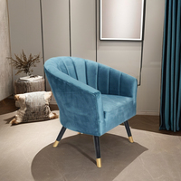 Canapé simple moderne en daim bleu pour salon intérieur chambre à coucher et école prix de gros chaise de loisirs mobilier de maison