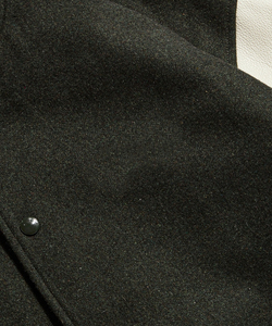 Veste Letterman Varsity Vintage Automne Hiver Laine Manches en cuir Poche Broderie CollegeBaseballjacket pour hommes - Product Image 6