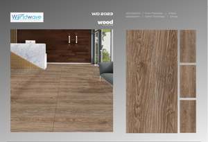 Carreaux de porcelaine émaillés inspirés du bois de 600x1200mm Texture élégante Résistance de surface supérieure Hôtels Salons Espaces de luxe - Product Image 3