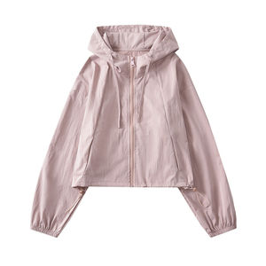 Women's Zip up Hoodies Cropped Jacket Drawstring Jacket <b>Sweatshirts</b> Casual Long Sleeve Top - Product Image 3