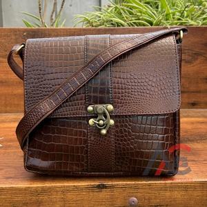 New Crocodile Print Genuine Leather <b>Small</b> Crossbody <b>Bag</b> <b>Men</b> Designer Full Grain Leather Shoulder Side <b>Bag</b> Messenger <b>Bags</b> for <b>Men</b> - Product Image 1