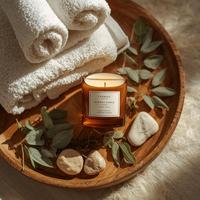 Bougie parfumée de luxe pour spa à domicile, huiles essentielles relaxantes longue durée, boîte en étain, sans fumée, non toxique, cire de soja, Thanksgiving, Noël