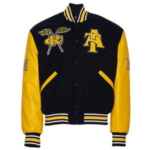 Personnalisé pour A & T Aggies Bulldog Varsity Bomber Jacket Hommes Femmes Peau de Mouton Respirant Tricoté Tissu Peigné Haut - Product Image 5