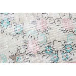 Tapis turc 3,7x5,9 pieds, tapis d'appoint vintage, tapis ombré rouge et bleu - Product Image 5