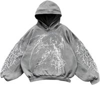 Sweat-shirts et sweats à capuche imprimés pour hommes, grandes tailles, respirants, 100 % coton, avec fermeture éclair, hiver, logo personnalisé, grammage lourd – Vente chaude