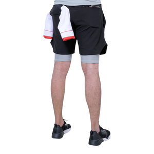 Meilleurs shorts de gymnastique à compression en polyester pour hommes pour la course à pied, l'entraînement, l'entraînement-Vêtements de sport personnalisés, marque privée - Product Image 3