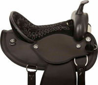 Selle anglaise de qualité supérieure |   Selle de cheval confortable à assise profonde en cuir synthétique |   Arceau d'équitation durable en fibre de verre pour