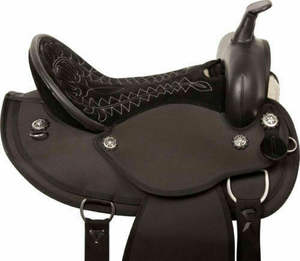 Classic Quality Western Synthetic Horse <b>Saddle</b> | Genuine Leather | Premium Synthetic Western Horse <b>Saddle</b> for Durable & Comfort - Product Image 3