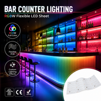 Panneau LED flexible RGBW découpable 24V, éclairage rétroéclairé pour comptoir en pierre, affichage onyx, dimmable, ultra fin, homologué UL ETL