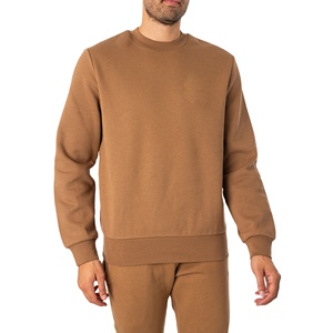 Wholesale 2-Piece Men's Heavyweight Fleece Tracksuit Breathable Oversized Hoodie <b>Crewneck</b> Sweatshirt Logo Plus Size Sweatpants - Product Image 3