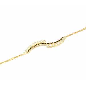 Bracelet en argent sterling 925 modèle ES avec pierre jaune, breloques religieuses vintage, breloques animales en or, or rose et perles - Product Image 3