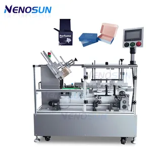 Nenosun Machine de cartonnage en carton pliable automatique pour snack-alimentaire, jus de fruits, pilule, capsule, boîte à lait, machine à emballer