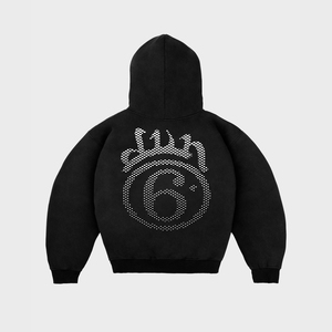 Sudadera con capucha de algodón Premium 100%, ropa de calle personalizada, Chaqueta de manga Reglan con cuello GSM 400, Sudadera de estilo callejero con cremallera de gran tamaño - Product Image 2