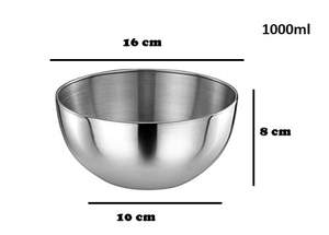 Élégant saladier en acier inoxydable personnalisé jetable et lavable au lave-vaisselle pour les fêtes et bol de service solide - Product Image 2