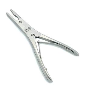 Instruments chirurgicaux orthopédiques Rongeur manuel en acier inoxydable de haute qualité Chirurgie générale incurvée droite à Double articulation osseuse - Product Image 5