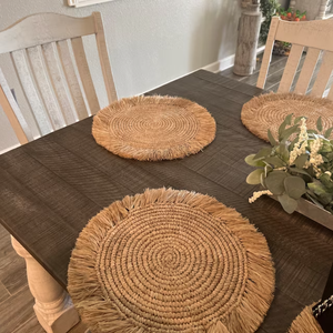 High Quality Raffia Round Placemats for Wedding 100% Natural Materials Eco-friendly | Natural Placemat for Home Kitchen Party - Product Image 6