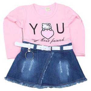 Girls Full Sleeves Frock - Light Pink - Product Image 2
