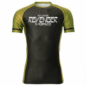 Haute qualité à manches courtes hommes natation surf Rash Guard noir blanc Compression hauts en gros hommes t-shirt MMA Rashguard - Product Image 6