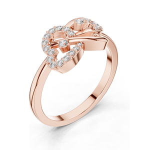 Bague en diamant de laboratoire pour femme, or jaune, blanc ou rose 18 carats, clarté VVS-VS EF, 0,186 CT, moissanite et diamant de laboratoire - Product Image 5