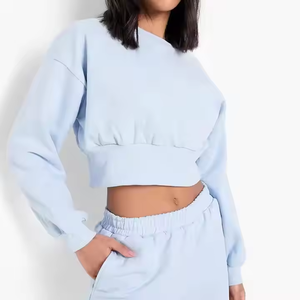 Ensemble survêtement personnalisé pour femmes Survêtement à broderie vieilli rose Survêtement à capuche Costumes de sport de loisir Survêtement dans le sport - Product Image 1