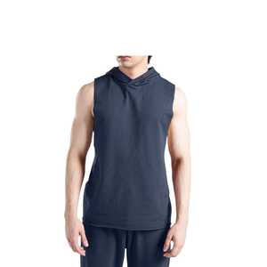 Custom Wholesale Men Breathable <b>Loose</b> Sleeveless Hooded <b>Tank</b> <b>Top</b> Fitness Workout Gym <b>Tank</b> New Fashion Athletic Wear - Product Image 6