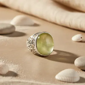 925 Sterling Silver Women's Green Gemstone <b>Ring</b> Daily Wear Product Category <b>Watches</b> - Product Image 2