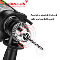 IPOPULUS 850W 13MM professionnel Portable manuel mandrin électrique perceuse à percussion Machine outils électriques Mini perceuse à percussion filaire