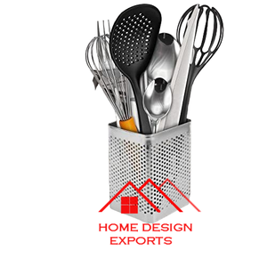 Soporte para utensilios de alambre de hierro Chapado en negro de diseño Premium de Venta caliente con Base de madera 2024 accesorios de cocina más vendidos - Product Image 2