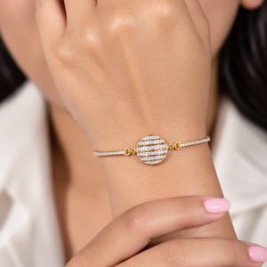 Bracelet jonc en or massif 14K 18K avec diamants de laboratoire taille ronde DEF VVS, fermoir mousqueton pavé, bijoux de luxe, vente en gros - Product Image 2