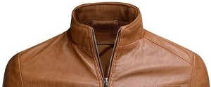 Chaqueta de Cuero Acolchada Personalizada de Alta Calidad con Forro Interior de Piel Sintética, Capas de Cuero Luxel con Botones y Cierre de Cremallera - Product Image 2