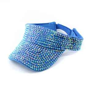 Nouvelle casquette de soleil unisexe personnalisée entièrement ornée de strass, avec diamants, réglable, unique, multicolores, pour le sport - Product Image 5