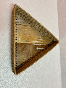 Plateau rond en rotin fait main, plateau de rangement en osier, panier à fruits et à pain par Decor World Expo - Product Image 4