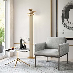 GSD68041 Single Premium Armchair 12 Square Iron Legs Upholstered with Artificial Leather Square One <b>Seat</b> <b>Sofa</b> Set - Product Image 5