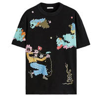 T-shirt décontracté à manches courtes en coton et fibre de bambou respirant, confortable et à séchage rapide, conçu sur mesure pour hommes, de haute qualité, 300g