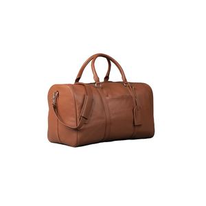 Bolsa de Viaje de Fin de Semana Personalizada para Hombre, Negra, de Cuero Genuino de Grano Completo, con Cierre, para Viajes de Vacaciones - Product Image 1