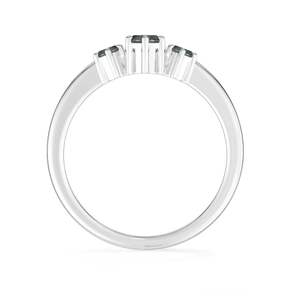 Anillo de Plata de Ley 925 con Engaste de Puntas, Labradorita Tallada en Tres Óvalos, Forma Elegante, Acabado de Lujo, Unisex, para Regalo de Boda o Fiesta - Product Image 3