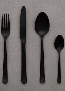 Vente en gros de couverts noirs en métal pour Noël, mariage, restaurant, hôtel et cadeau - Product Image 4
