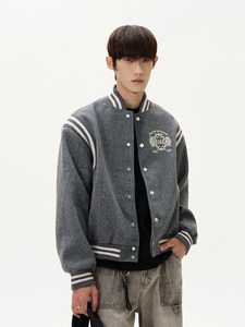 เสื้อแจ็กเก็ตทีมโรงเรียนสำหรับผู้ชายเสื้อโค้ทแฟชั่นสไตล์เกาหลีปักลายแนวสตรีทสำหรับฤดูหนาว - Product Image 3