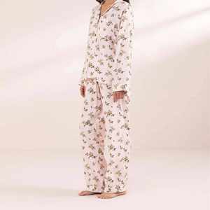 Ensemble de pyjama en coton pour femmes de haute qualité, deux pièces, vêtements de nuit, vêtements de détente pour femmes - Product Image 2