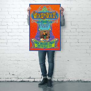 Woodstock <b>Poster</b> Max Yasgur's Farm Black Frame for Wall Decor - Product Image 4