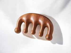 Custom Logo Polished Durable Wooden Massage <b>Hair</b> Comb Handmade Natural Wood <b>Scalp</b> <b>Massager</b> for Professional Salon Use - Product Image 2