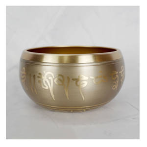 ชามสำหรับร้องเพลงแบบธิเบตทรงกลมทำจากทองเหลืองแท้มาใหม่ชามสำหรับวางสวดมนต์จักระพร้อมเบาะ - Product Image 3