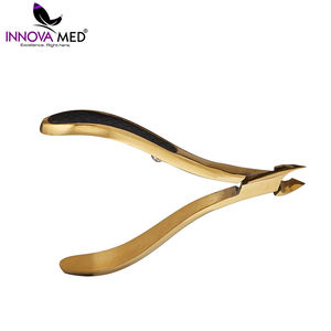 INNOVAMED INSTRUMENTS Premium Logo personnalisé imprimé couleur dorée en acier inoxydable Staleks de soin des ongles pinces à cuticules pour les doigts - Product Image 4