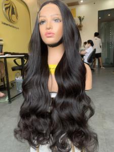 Peluca de cabello vietnamita ondulado de donante, con nudos decolorados y pre-arrancados, color personalizable - Product Image 4