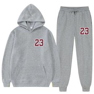 Ensemble de sport personnalisé imprimé pour hommes et femmes, sweat-shirts à capuche, pantalons de survêtement, survêtement 2 pièces, respirant, antistatique - Product Image 5
