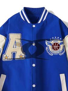 Vente en gros de vestes universitaires 100% laine pour hommes vestes Letterman de baseball personnalisées avec décoration de bouton pour l'hiver - Product Image 3