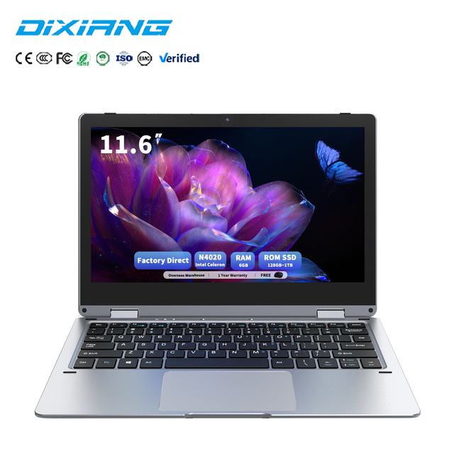 Wholesale 11.6 Inch Mini Laptop Notebook Intel Celeron N4020 IPS 6GB RAM 512GB SSD Ultra Portable Laptop Win11 Business Laptop