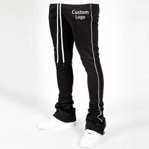 Pantalones de chándal ajustados personalizados para hombre, pantalones de chándal ajustados en blanco para hombre, pantalones de chándal deportivos de algodón liso para hombre - Product Image 4
