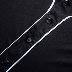 เสื้อเจอร์ซีย์เบสบอลติดกระดุมเสื้อเจอร์ซีย์เบสบอลสีล้วนจากผู้ผลิตปากีสถาน - Product Image 4