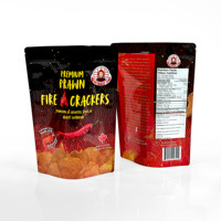 Sachet personnalisé en PE à fond plat pour aliments pour bébés, pop-corn, croustilles, emballage alimentaire